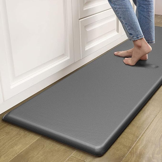 Artnice Anti Fatigue Mats for Kitchen Floor, Waterproof Kitchen Rugs and Mats, 0.75" Thick Memory Foam Heavy Duty Ergonomic Comfort Kitchen Standing Mat for Floor, Sink, Office (20"x71",Grey)