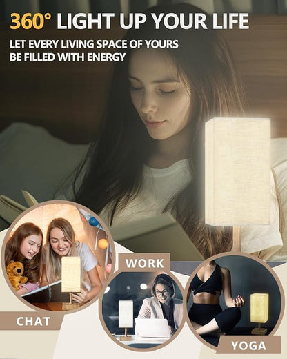 Light Therapy Lamp 10000 Lux Sun Lamp with 3 Color Temperatures, Adjustable Brightness, 4 Timer & Memory Function, Full Spectrum Light, Sunlight Lamp with Remote Control for Home, Happy Life