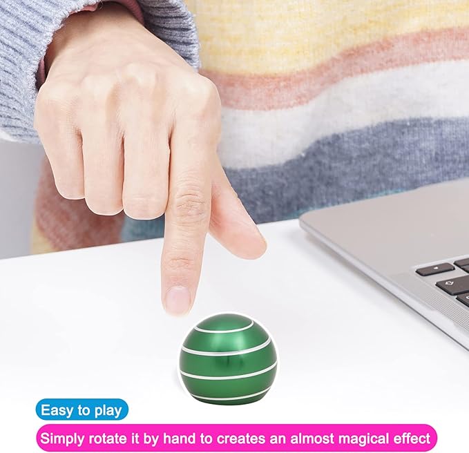 Desk-Fidget-Kinetic-Toys Cool-Gadgets: Cool-Stuff Thing Game Toy for Adult Teen Children Kid, Optical-Illusion Stress Relief Gifts for Man Women Home Office School Christmas Spinning Up 180 Seconds