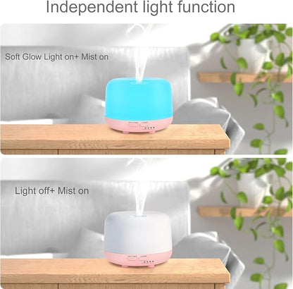 300ML Aromatherapy Essential Oil Diffuser with Remote Control, 7 LED Color Changing Light, for Bedroom Home Large Room