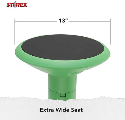 Storex Wiggle Stool – Active Flexible Seating for Classroom and Home Study, Adjustable 12-18 Inch Height, Green (00304U01C)