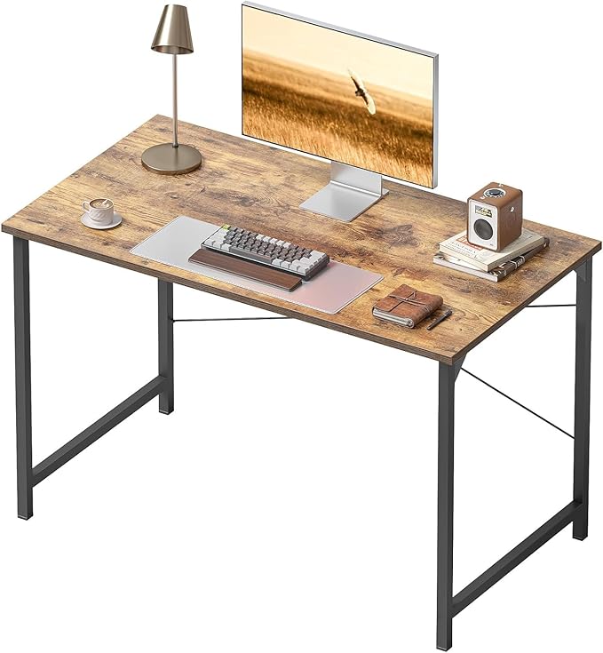 Cubiker Computer Desk, 32 Inch Small Home Office Desk for Small Spaces, Modern Simple Style for Home, Rustic Brown