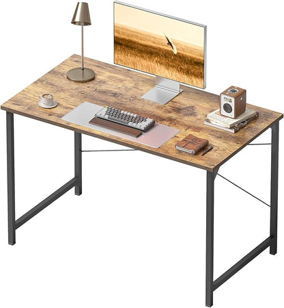 Cubiker Computer Desk, 32 Inch Small Home Office Desk for Small Spaces, Modern Simple Style for Home, Rustic Brown