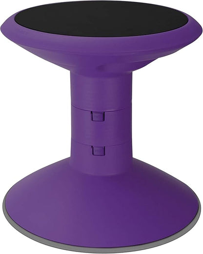 Storex Wiggle Stool – Active Flexible Seating for Classroom and Home Study, Adjustable 12-18 Inch Height, Violet (00307U01C)