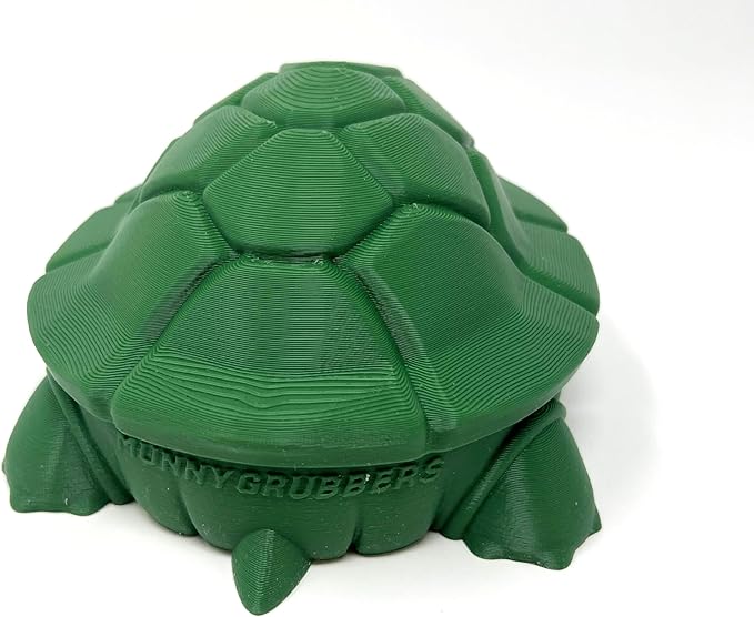 Munnygrubbbers - Mini Desktop Turtle Sand Box - 6 x 6 in - Stress Relief - includes Soft Moldable Play Sand and Mini Tool Accessories - Novelty Gift - Desktop Decor - Zen Garden - (Silver)