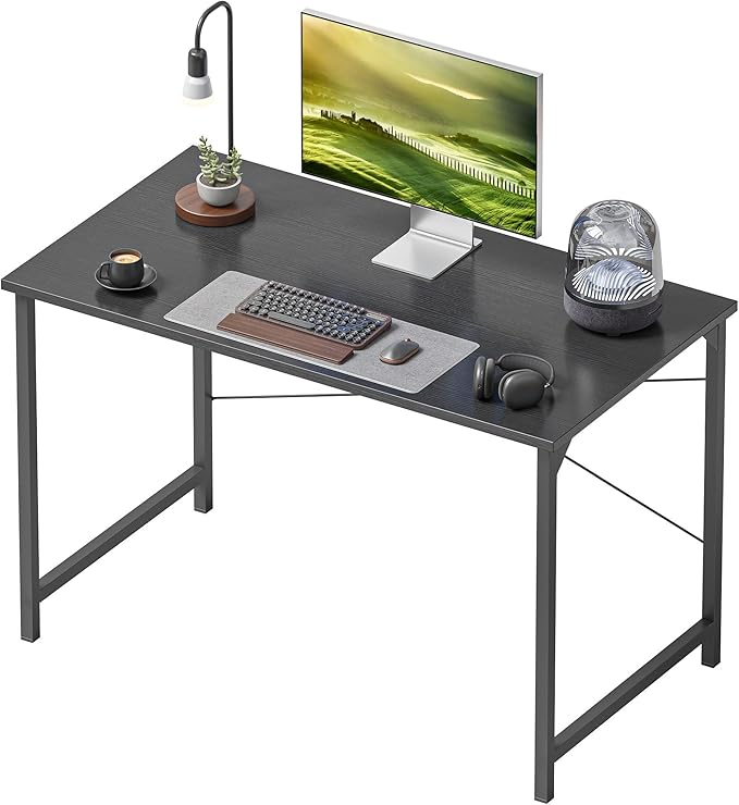 Cubiker Computer Desk, 40 inch Small Home Office Desk for Small Spaces, Modern Simple Style for Home, Office, Black