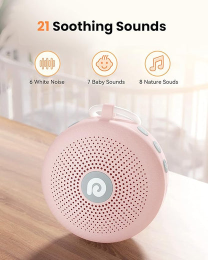 Dreamegg Sound Machine - Portable Sound Machine for Baby Adult, Features Powerful Battery, 21 Soothing Sound, Noise Canceling for Office & Sleeping, Sound Therapy for Home, Travel, Gift