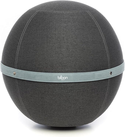 Bloon Paris Ergonomic Sitting Ball Chair - Premium Desk Chair for Home and Office with Active Seating - Durable & Stylish Balance Ball Chair - Grey Platinium - XL Size