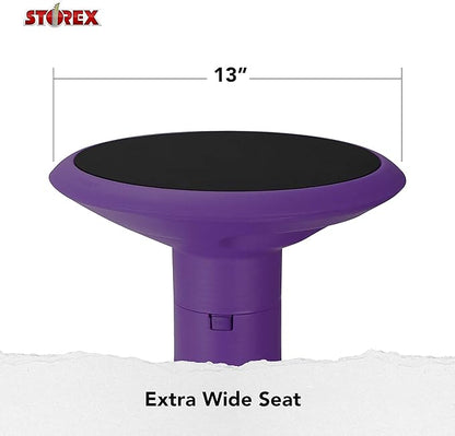 Storex Wiggle Stool – Active Flexible Seating for Classroom and Home Study, Adjustable 12-18 Inch Height, Violet (00307U01C)