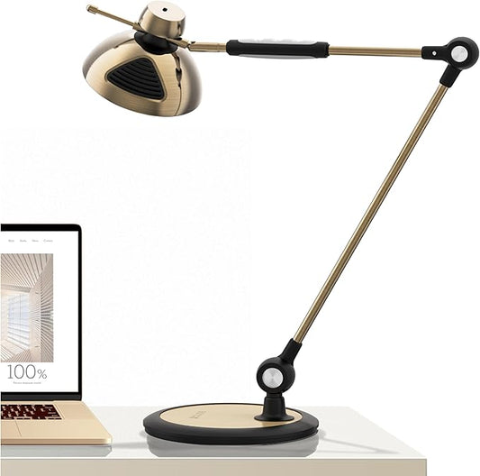 OTUS Desk Lamp Gesture Control with Adjustable Swing Arm, Desk Lamps for Home Office, 12 Brightness, 3 Color Modes, Memory, Eye Care Tall Desk Light lamp, Office Lamp, Table Light, LED Lamp for Desk