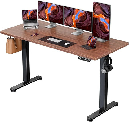 ErGear Height Adjustable Electric Standing Desk, 63 x 28 Inches Sit Stand up Desk, Memory Computer Home Office Desk (Espresso)