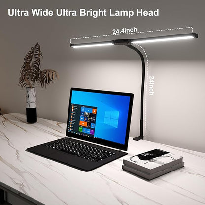 Desk Lamps for Home Office, 12W Adjustable Button Architect Clamp Lamp with USB Adapter for Working, Reading, Study Drafting, Drawing, Sewing, Dorm