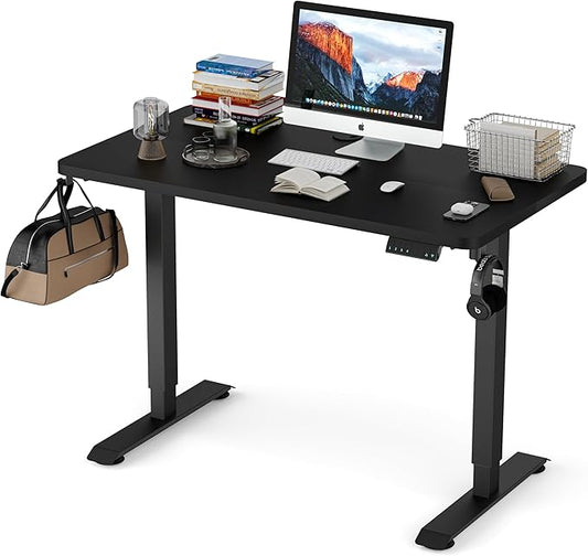 Monomi Standing Desk, 40 x 24 Inch Small Sit Stand up Desk, Height Adjustable Electric Standing Desk with 3 Memory Setting Computer Home Office Desk, Black