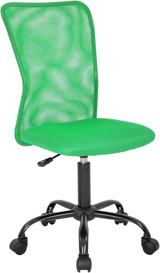 BestOffice Ergonomic Office Chair Desk Chair Mesh Computer Chair Armless Back Support Modern Executive Rolling Swivel Chair with Lumbar Support(Green)