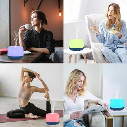 300ML Essential Oil Diffuser with Remote Control, 7 LED Color Changing Light,Ultrasonic Cool Mist Scent Humidifier