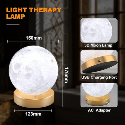 Light Therapy Lamp,10000 Lux Sun Lamp with 3 Color Temperatures,Adjustable Brightness,Timer & Memory Function, Happy Daylight Lamp，Full Spectrum Light with Remote Control for Home, Office