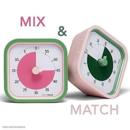 TIME TIMER Home MOD - 60 Minute Kids Visual Timer Home Edition - for Homeschool Supplies Study Tool, Timer for Kids Desk, Office Desk and Meetings with Silent Operation (Peony Pink)