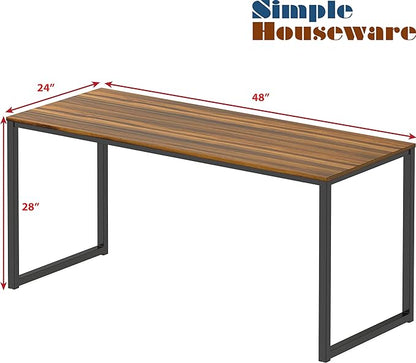 SHW Home Office 48-Inch Computer Desk, 24" Deep, Walnut