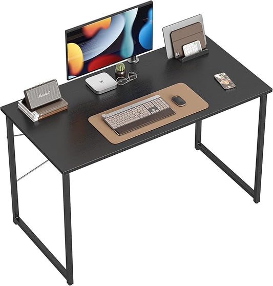 Cubiker Computer Desk, 47 inch Small Home Office Desk for Small Spaces, Modern Simple Style for Home, Office, Black