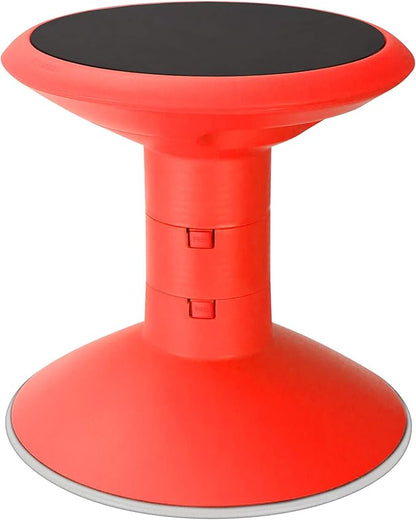 Storex Active Tilt Stool – Ergonomic Seating for Flexible Office Space and Standing Desks, Adjustable 12-24 Inch Height, Red (00324U01C)