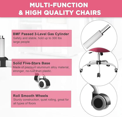 Mimoglad Office Chair, High Back Ergonomic Desk Chair with Adjustable Lumbar Support and Headrest, Swivel Task Chair with flip-up Armrests for Guitar Playing, 5 Years Warranty