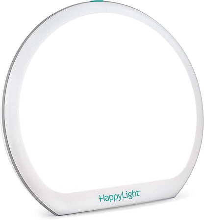 Verilux HappyLight Alba - New Round UV-Free LED Therapy Lamp, Bright White Light with 10,000 Lux, Adjustable Brightness, Color, and Countdown Timer