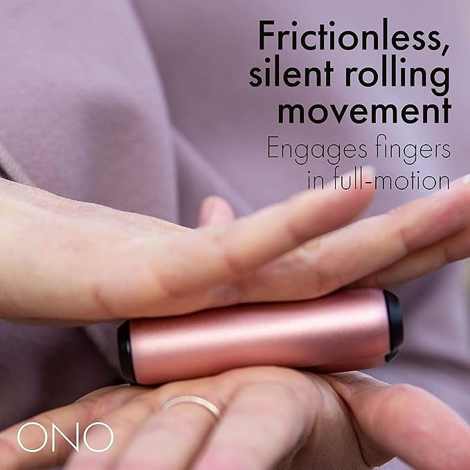 ONO Roller - Handheld Fidget Toy for Adults | Help Relieve Stress, Anxiety, Tension | Promotes Focus, Clarity | Compact, Portable Design (Full Size/Aluminum, Rose Gold)