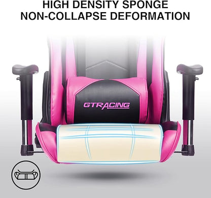 GTRACING Gaming Chair Racing Office Computer Ergonomic Video Game Chair Backrest and Seat Height Adjustable Swivel Recliner with Headrest and Lumbar Pillow Esports Chair (Colorful)