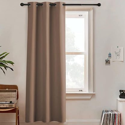 RYB HOME Room Divider Blackout Curtains, Thermal Insulated Privacy Drapes Vertical Blinds for Living Room Bedroom Office Dining Room Separator, W60 x L96 inch, Cappuccino, 1 Panel