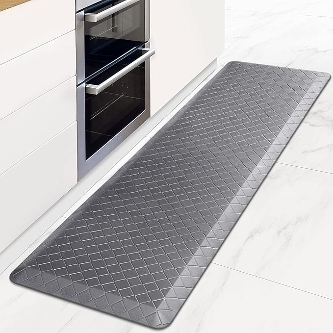 HappyTrends Kitchen Floor Mat Anti-Fatigue Kitchen Rug,Waterproof Non-Slip Kitchen Mats and Rugs Heavy Duty Ergonomic Comfort Rug for Kitchen,Office,Sink