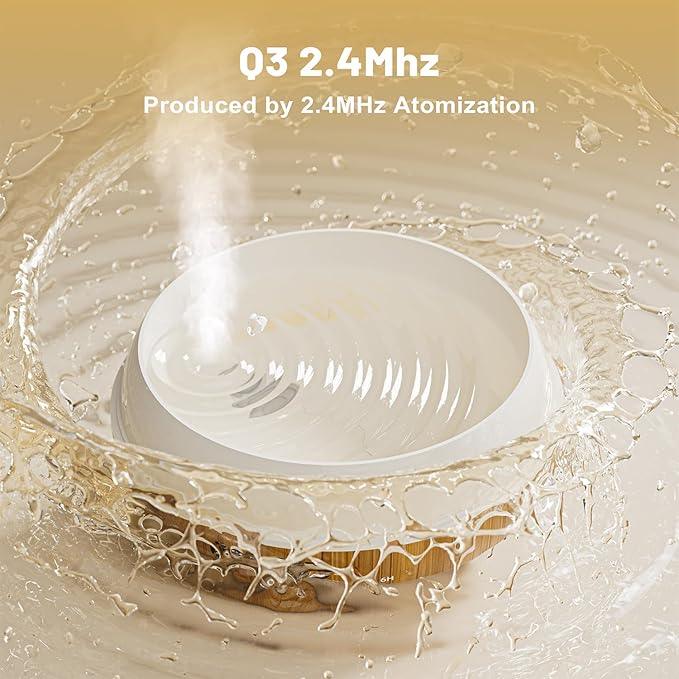 300ML Essential Oil Diffusers for Home, Portable Small Aromatherapy Diffuser, Ultrasonic Diffusers for Essential Oils, Auto Shut-Off 4 Timers 15 LED Colors for Office Home