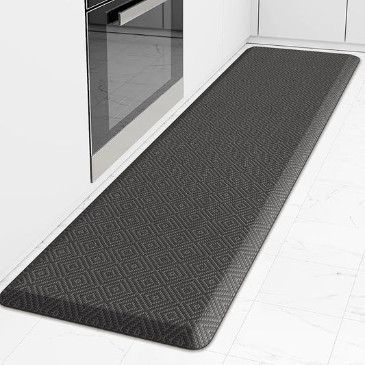 Mattitude Kitchen Mat Cushioned Anti-Fatigue Floor Mat Waterproof Non-Slip Mats and Rugs Standing and Comfort Desk Mats for House Sink Office Laundry (Dark Grey, 17.3"x60")