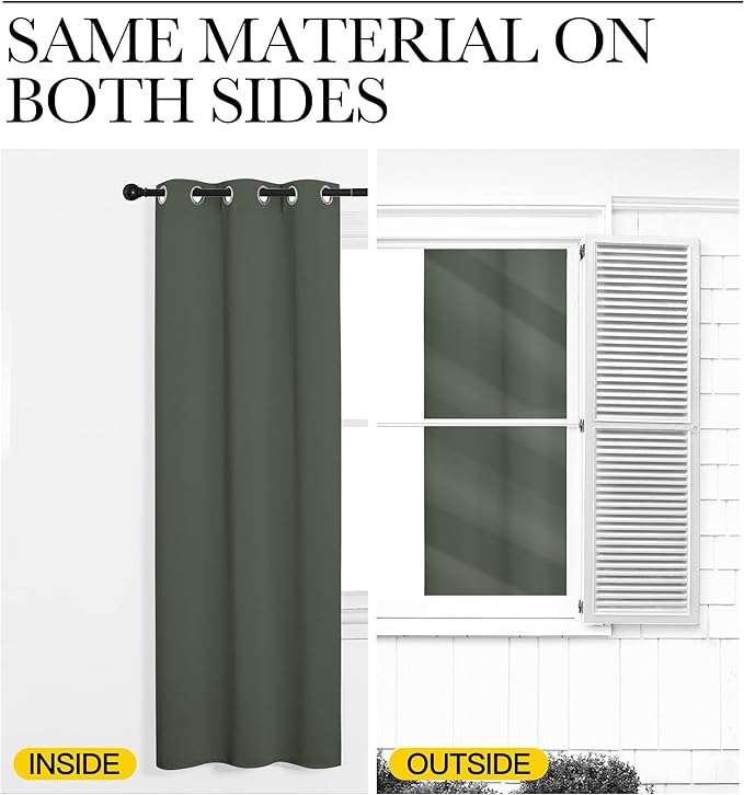 NICETOWN Doorway Curtain Privacy, Door Cover Curtain, Sound Reducing Insulated Thermal Room Darkening Blackout Curtains for Bedroom, 132 inch Length (Dark Mallard, 1 Panel, 5ft Wide by 11ft Long)