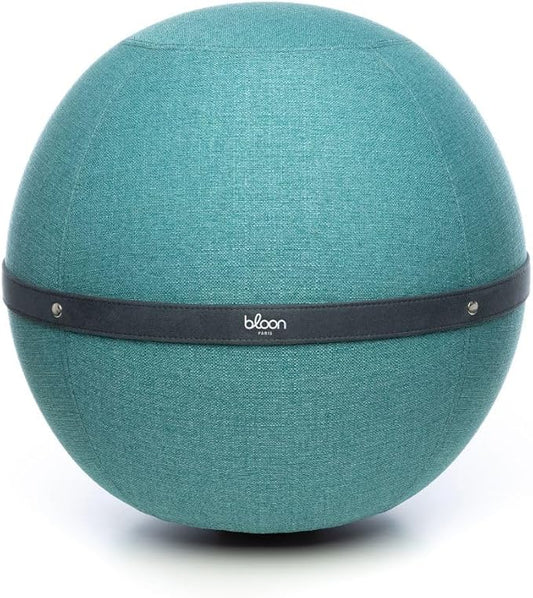 Bloon Paris Ergonomic Sitting Ball Chair - Premium Desk Chair for Home and Office with Active Seating - Durable & Stylish Balance Ball Chair - Turquoise - Regular Size