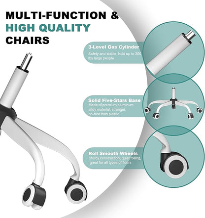 Mimoglad Office Chair, High Back Ergonomic Desk Chair with Adjustable Lumbar Support and Headrest, Swivel Task Chair with flip-up Armrests for Guitar Playing, 5 Years Warranty