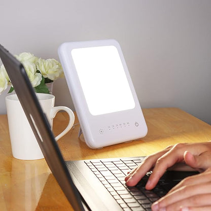 Glow Bright Light Therapy Lamp - 10,000 LUX LED Lamp - Sun Lamp Mood Light to Fight Low Energy and Sunlight Deprivation, White Light Box Therapy