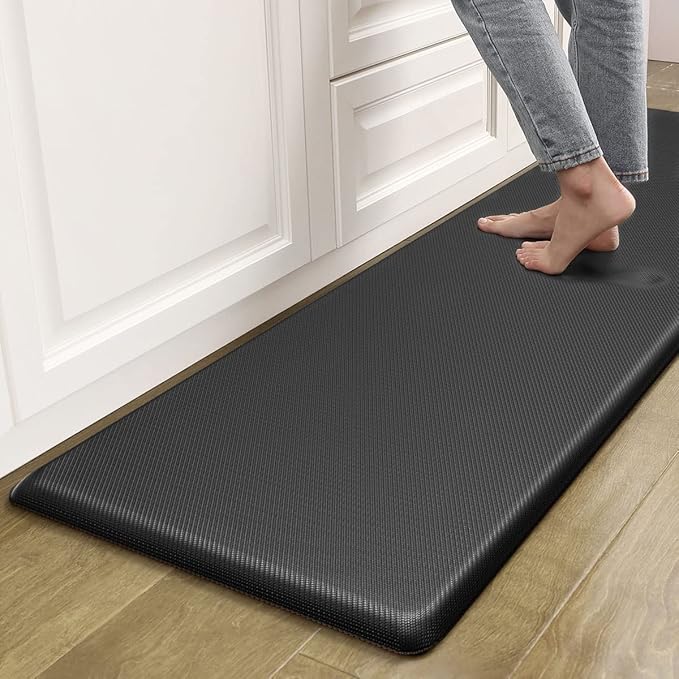 Artnice Kitchen Floor Mats Cushioned Anti Fatigue Mat, Waterproof Non-Slip Standing Desk Mat, 0.75" Heavy Duty Comfort Kitchen Rugs for Home, Work Station, Office(20" x 71",Black)