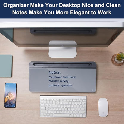 TSJ OFFICE Desktop Whiteboard Dry-Erase-Board - Computer Keyboard Stand White Board Surface Pad with Drawer, Desk Organizers with Accessories for Office, Home, School Supplies…