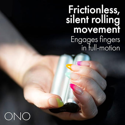 ONO Roller - Handheld Fidget Toy for Adults | Help Relieve Stress, Anxiety, Tension | Promotes Focus, Clarity | Compact, Portable Design (Full Size/Aluminum, Grey)