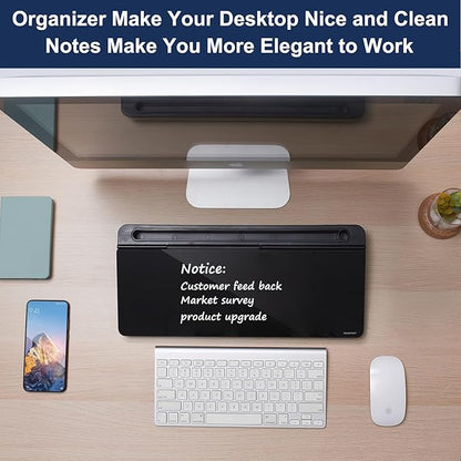 TSJ OFFICE Desktop Whiteboard Dry-Erase-Board - Computer Keyboard Stand White Board Surface Pad with Drawer, Desk Organizers with Accessories for Office, Home, School Supplies