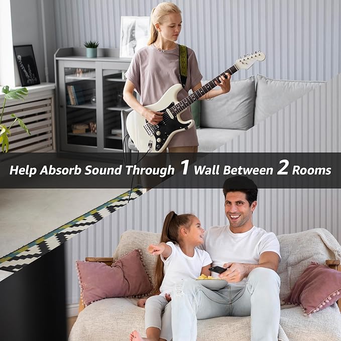 Art3dwallpanels 5 Pack Acoustic Panels, 48" X 24" X 0.71" Soundproof Wall Panels, Self Adhesive High Density Sound Absorbing Acoustic Treatment for Recording Studio, Office, White