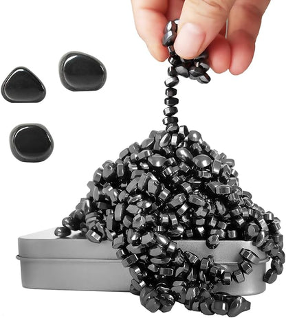 Mini Magnetic Balls, Over 1000 Ferrite Mini Magnets, Fidget Magnetic Ball Toy for Adults, Relieve Anxiety and Stress, Magnetic Ball Toy for Office Desk, Metal Fidget Magnet Putty (Black)