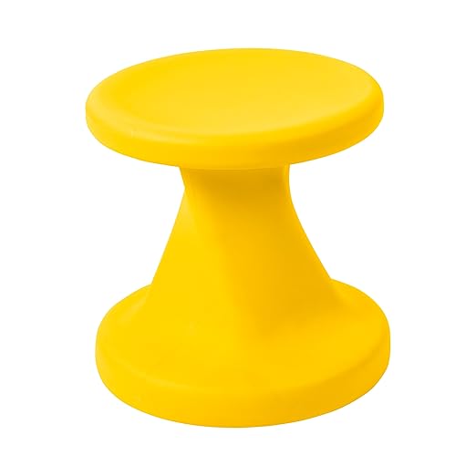 ECR4Kids Twist Wobble Stool, 14in Seat Height, Active Seating, Yellow