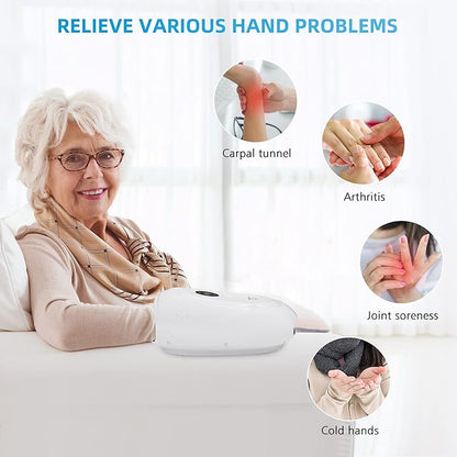 COMFIER Hand Massager with Heat and Compression, FSA HSA Eligible Cordless Hand Massager with Intelligent APP Control for Arthritis and Carpal Tunnel, Gifts for Mom, Dads, Women and Men