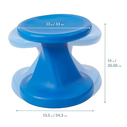 ECR4Kids Twist Wobble Stool, 14in Seat Height, Active Seating, Blue