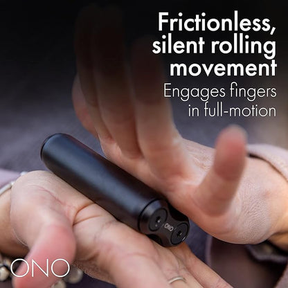 ONO Roller - Handheld Fidget Toy for Adults | Help Relieve Stress, Anxiety, Tension | Promotes Focus, Clarity | Compact, Portable Design (Full Size/Aluminum, Black)