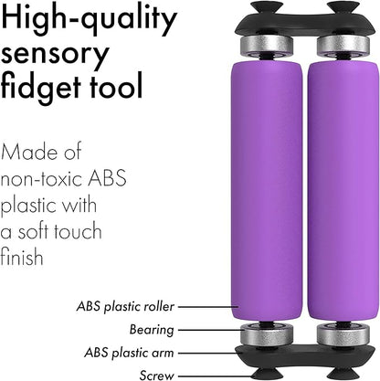 ONO Roller - Handheld Fidget Toy for Adults | Help Relieve Stress, Anxiety, Tension | Promotes Focus, Clarity | Compact, Portable Design (Junior Size/ABS Plastic, Purple)