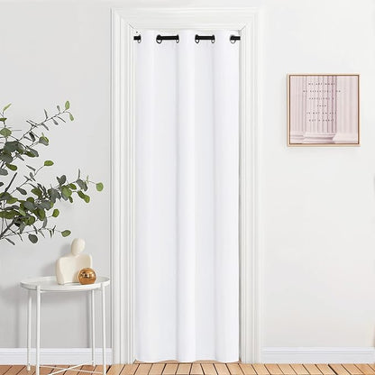 NICETOWN White Curtains 84 inch Length 2 Panels Set for Living Room - Thermal Insulated Window Treatment Grommet 50% Room Darkening for Bedroom, W37 x L84