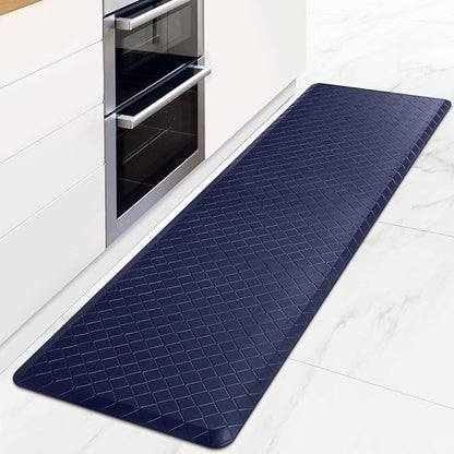 HappyTrends Kitchen Runner Rugs Anti-Fatigue mats,17.3"x 60",Non Slip Waterproof Ergonomic Comfort Mat for Kitchen, Floor Home, Office, Sink, Laundry,Blue