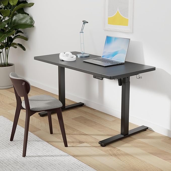 SIAGO Electric Standing Desk Adjustable - 55 x 24 Inch Sit Stand up Desk with Cable Management - 3 Memory Preset Adjustable Height Desk Computer Home Office Desk